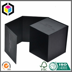 Glossy UV Logo Black Color Candle Paper Gift Box
