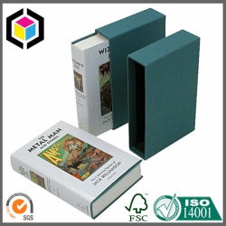 Book Shape Gift Paper Box; Slide Chipboard Gift Box