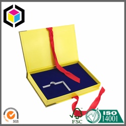 Ribbon Close Gift Paper Box with Foam