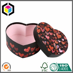 Color Print Heart Shape Gift Paper Box