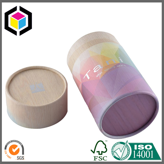 Silver Foil Logo Cylinder Shape Paper Tube Shanghai China