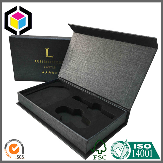 EVA Foam Custom Black Cardboard Paper Gift Box China