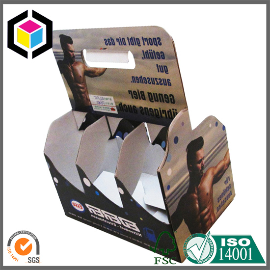 Color Print 6 Bottles Beer Beverage Takeaway Corrugated Carrier Box