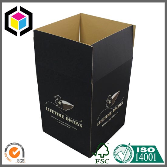 Black Color Print Corrugated Cardboard Paper Shipping Box