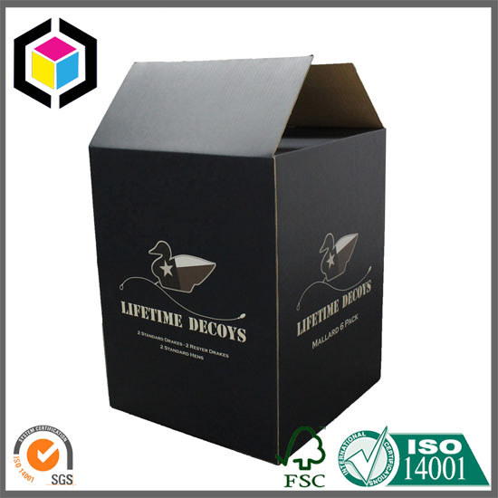 Black Color Print Corrugated Cardboard Paper Shipping Box