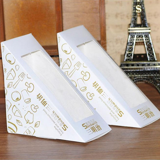 Sandwich Food Paper Box with Window