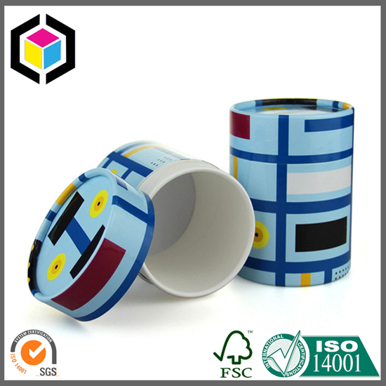 Color Print Paper Tube with Lid