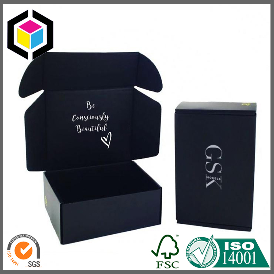 Glossy Varnish E Flute Corrugated Paper Shipping Box