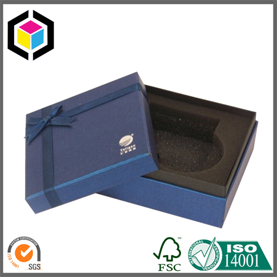 Custom Black Printing Gift Packaging Box with EVA Sponge Inlay