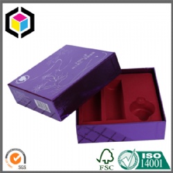 Flocking PET Insert Rigid Paper Cosmetics Packaging Box