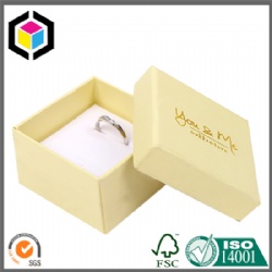 Gold Hot Stamping Custom Logo Jewelry Ring Cardboard Paper Box