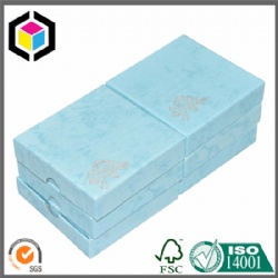 Silver Hot Stamping Light Blue Jewellery Gift Box Shanghai