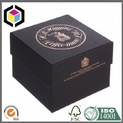 Special Textured Paper Gold Hot Stamping Rigid Gift Box China