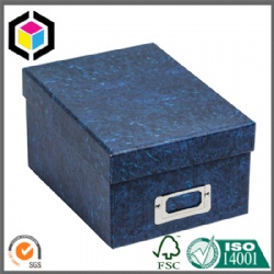 Metal Handle Rigid Cardboard Storage Gift Paper Box Shanghai