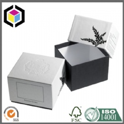 Black Hot Foil Cloth Paper Gift Candle Package Box