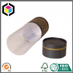 Color Printing Pencil Paper Tube with Plastic Window