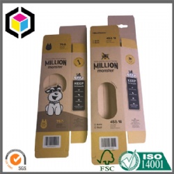 Clear Window Color Print Packaging Paper Box with Hang Tab