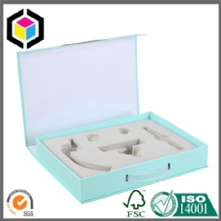 Plastic Handle Rigid Cardboard Gift Paper Packaging Box