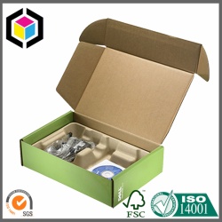 Green Color Litho Print Corrugated Cardboard Mailing Box