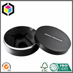 Matte Black Color Round Shape Gift Paper Box