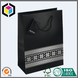 Matte Black Shopping Paper Bag