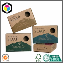 Color Print Brown Kraft Soap Paper Box