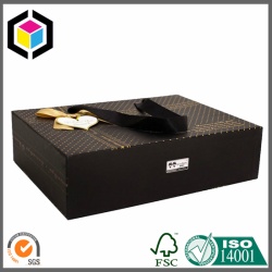 Colorful Print Ribbon Handle Gift Paper Box