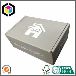 灰色胶印瓦楞邮寄盒，快递盒