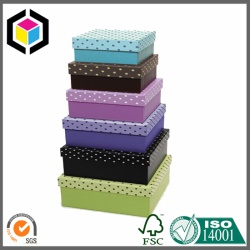 Solid Color Print Cardboard Storage Gift Box