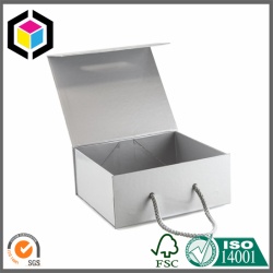 Glossy Laminated Silver Color Print Rigid Card Gift Box