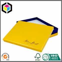 Yellow Color Print Matte Two Piece Rigid Cardboard Gift Box