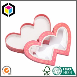 Clear Window Heart Shape Gift Packaging Box Factory China