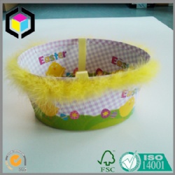 Egg Basket Color Cardboard Box for Easter Gifts