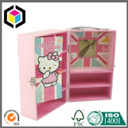 Top Handle Drawer Cardboard Paper Box with Mirror