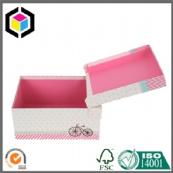 Color Print Lid Hinged Cardboard Gift Paper Box