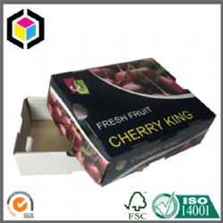 Fresh Cherry Color Packaging Corrugated Box with Lid