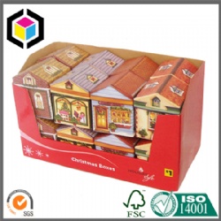 Wholesale Cardboard Rigid House Shape Color Paper Gift Box with Lid