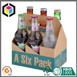 6 Pack Beer Cardboard Beer Bottle Carrier Box