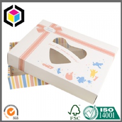 Four Edge Fold Flap Clear Window Cardboard Carton Box