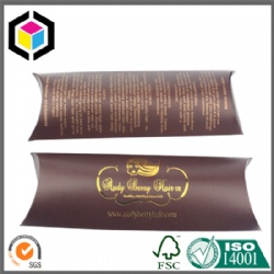 Gold Foil Print Paper Pillow Box for Hair Extension