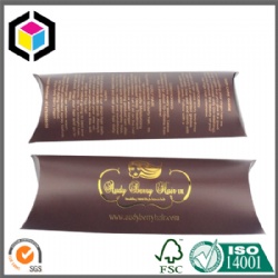 Gold Foil Print Paper Pillow Box for Hair Extension