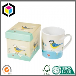 Color Print Single Mug Cardboard Paper Gift Packaging Box