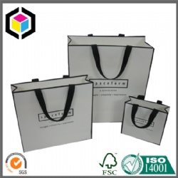 Luxury Grosgrain Handle Custom Color Gift Paper Bag for London