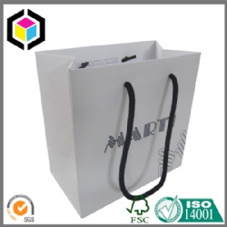 Cord Handle Emboss Logo Paper Gift Bag for Jewelry