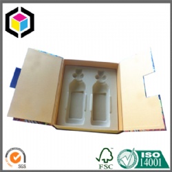 Molded Insert Custom Paper Gift Packaging Box for Bottles