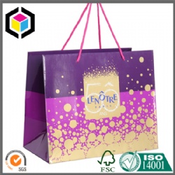 Glossy Color Printing Handle Paper Garment Shopping Bag